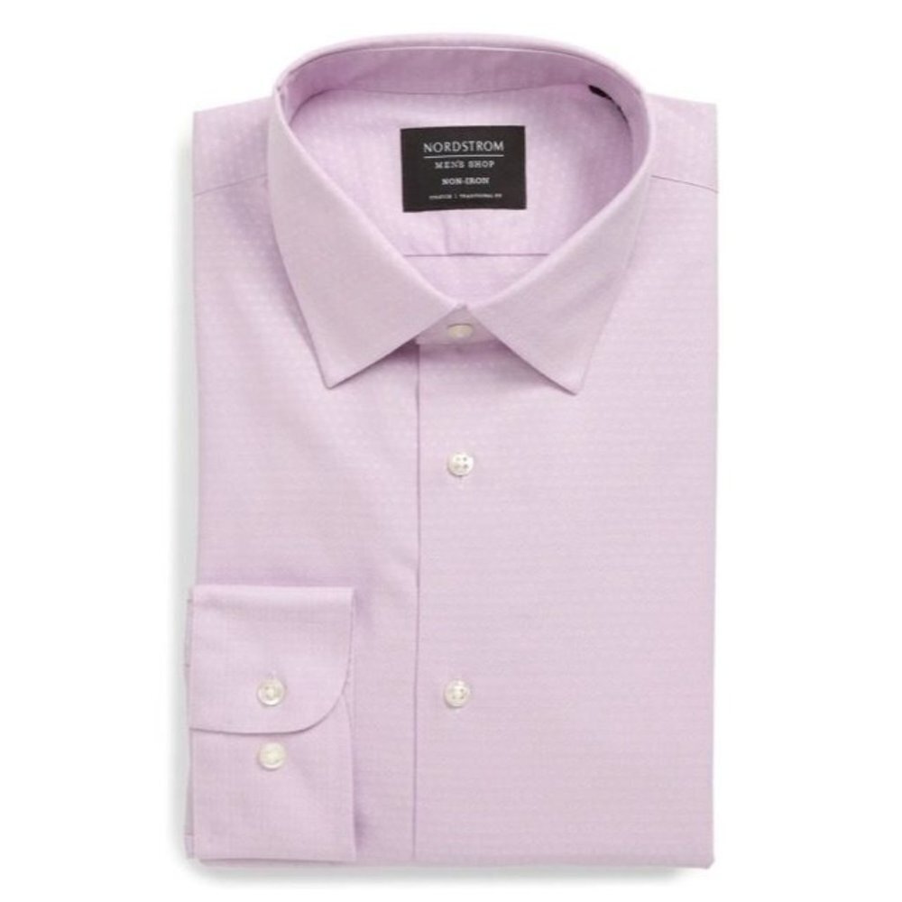 Nordstrom Mens Traditional Fit Non-Iron Stretch Dress Shirt